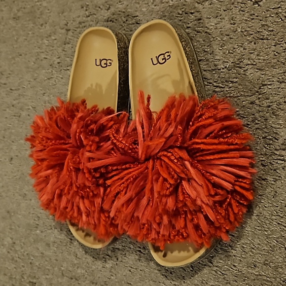 UGG cindi yarn fringe cork slide - Picture 2 of 5